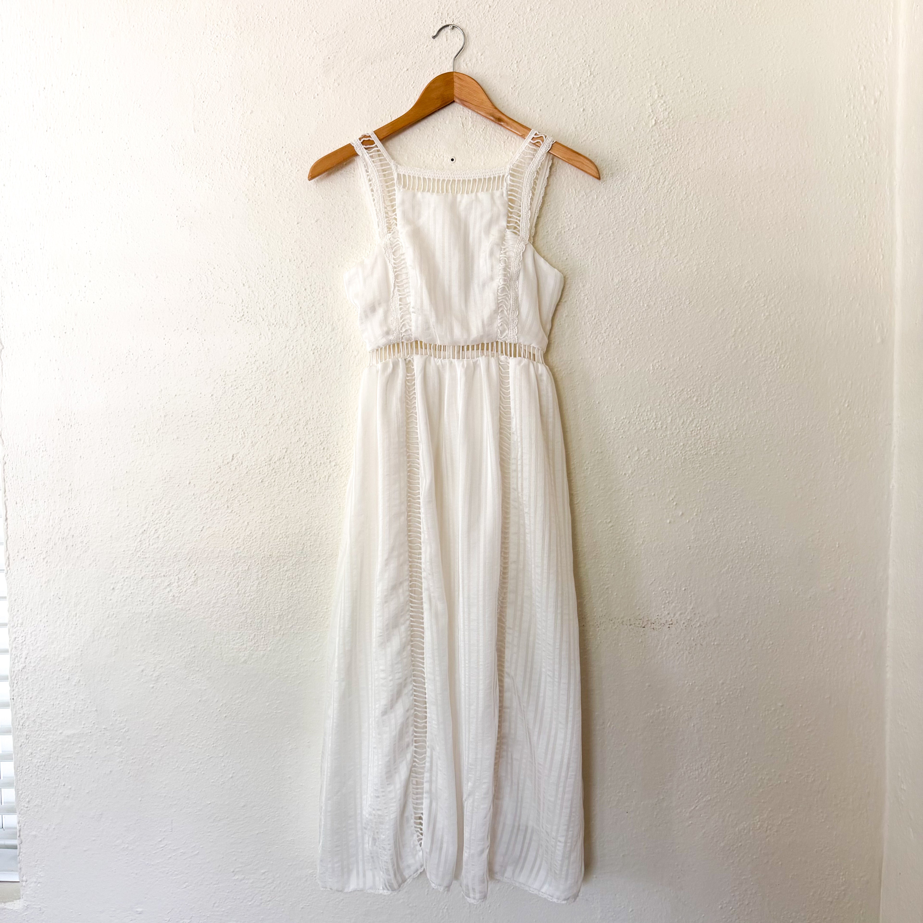 House of Harlowe 1960 x Revolve White Marcella Midi Dress, sz XXS