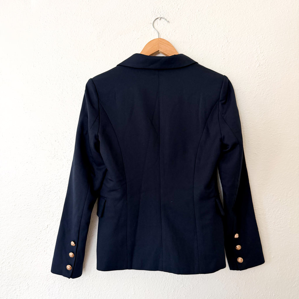 Lioness Navy Blue Double Breasted Blazer Jacket | XS