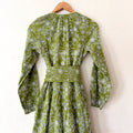 ME+EM Bespoke Contrast Green Broderie Long Sleeve Midi Dress | 0