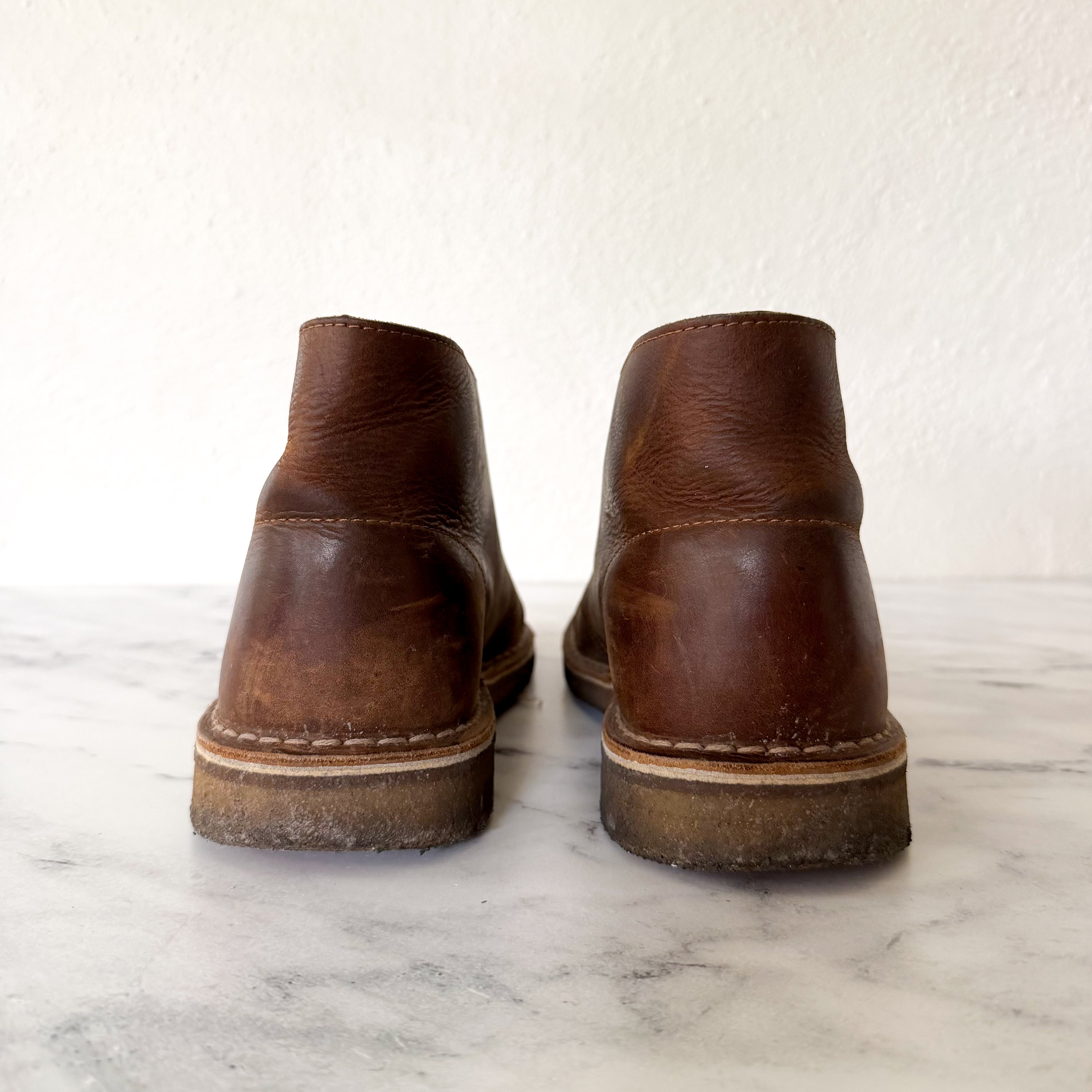 Clarks Originals Brown Oiled Leather Chukka Desert Boots | 11