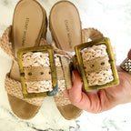 Stuart Weitzman Women's Alexis Braided Espadrille Wedge Sandals in Natural | 6.5