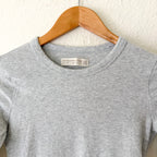 Abercrombie & Fitch Loungewear Collection Long Sleeve Sleep Set in Heather Grey | XXS