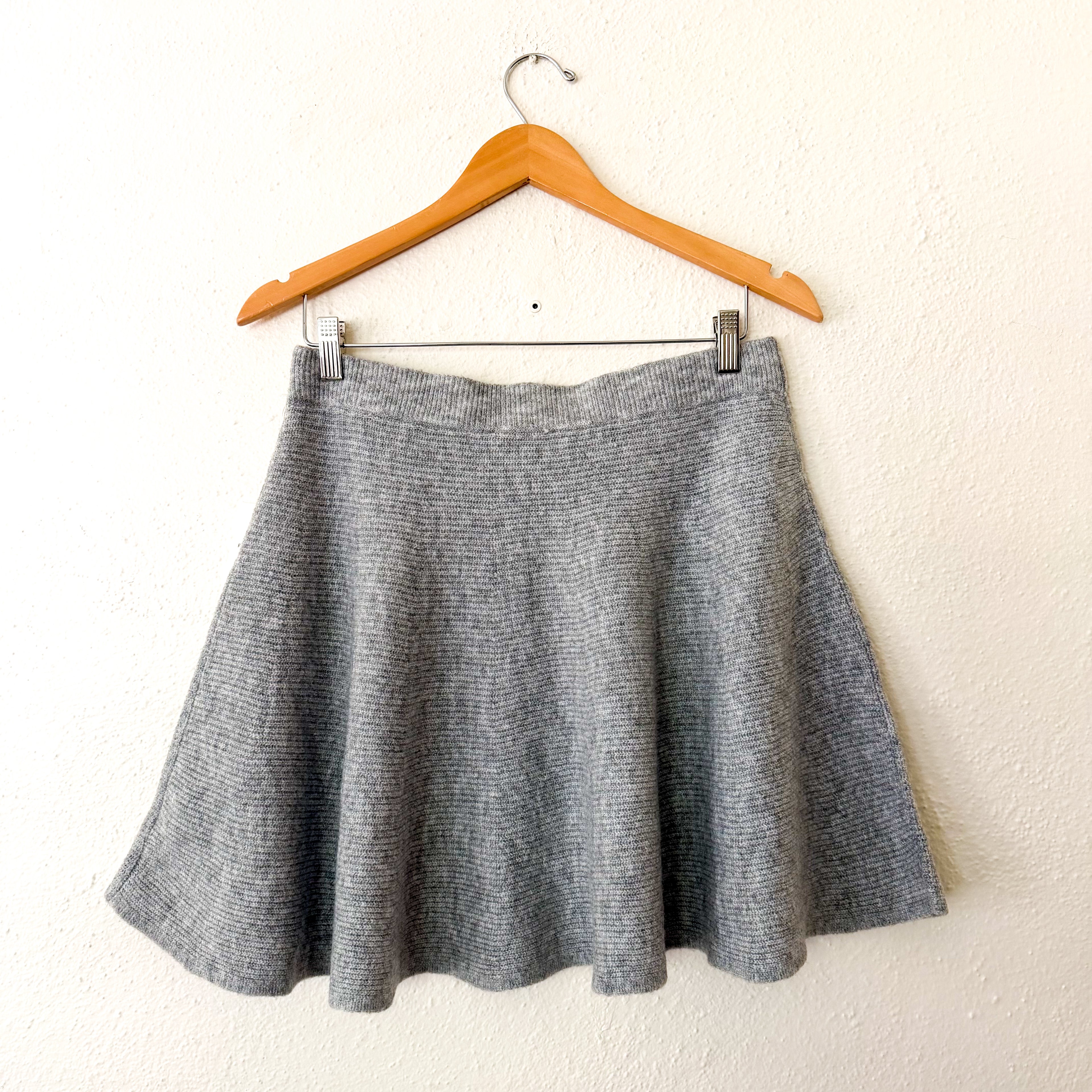 Free Assembly Heather Grey Mini Sweater Skirt with Rhinestones | Medium