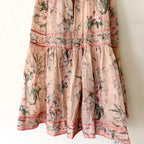 Zimmermann Pink Floral Moonshine Strappy Tie Shoulder Maxi Dress | 0P