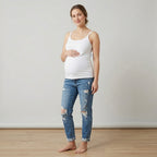 Old Navy Maternity First-Layer Nursing Clip Down Cami Top in Bright White, sz Small