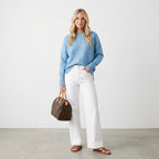 Vince Camuto Dolman Sleeve Crewneck Sweater In Blue Heather | XS