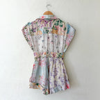 ZIMMERMANN Petite Halliday Linen Floral Printed Romper | 0P