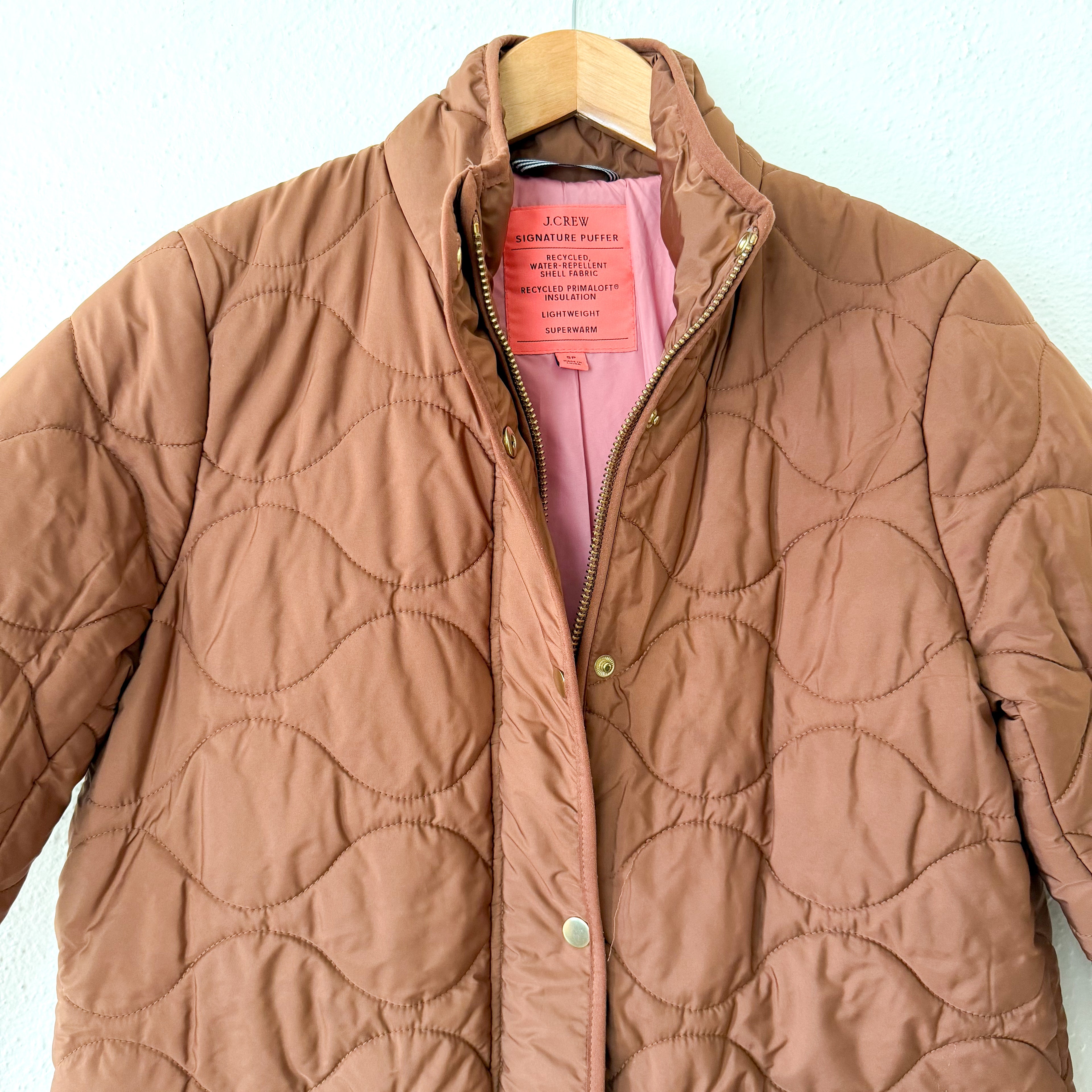 J.Crew Petite Rust Signature Quilted Primaloft Puffer Jacket | SP