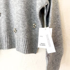 Free Assembly Sweater with Rhinestones in Heather Grey | Medium