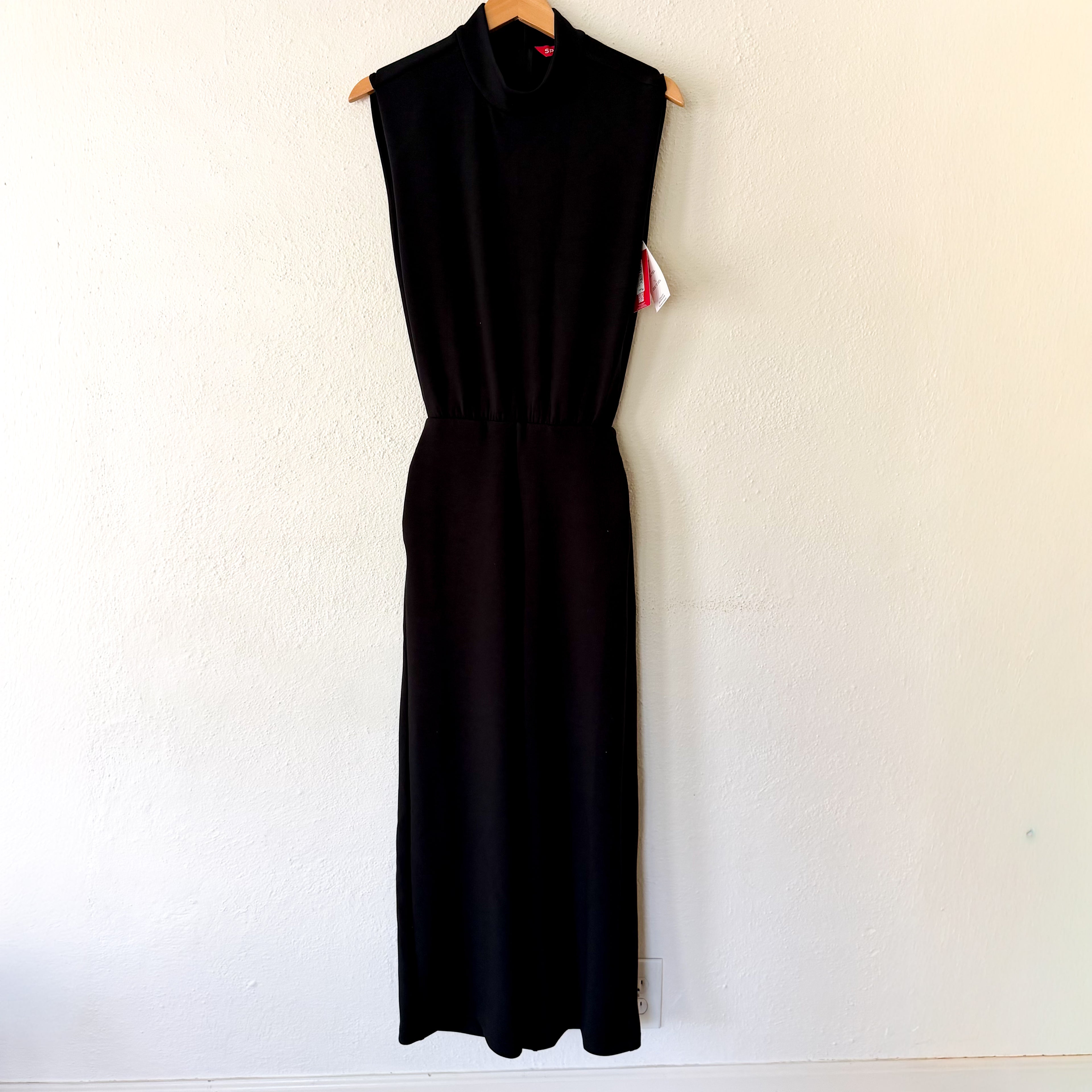 Spanx AirEssentials Black Mock Neck Petite Jumpsuit |XSP
