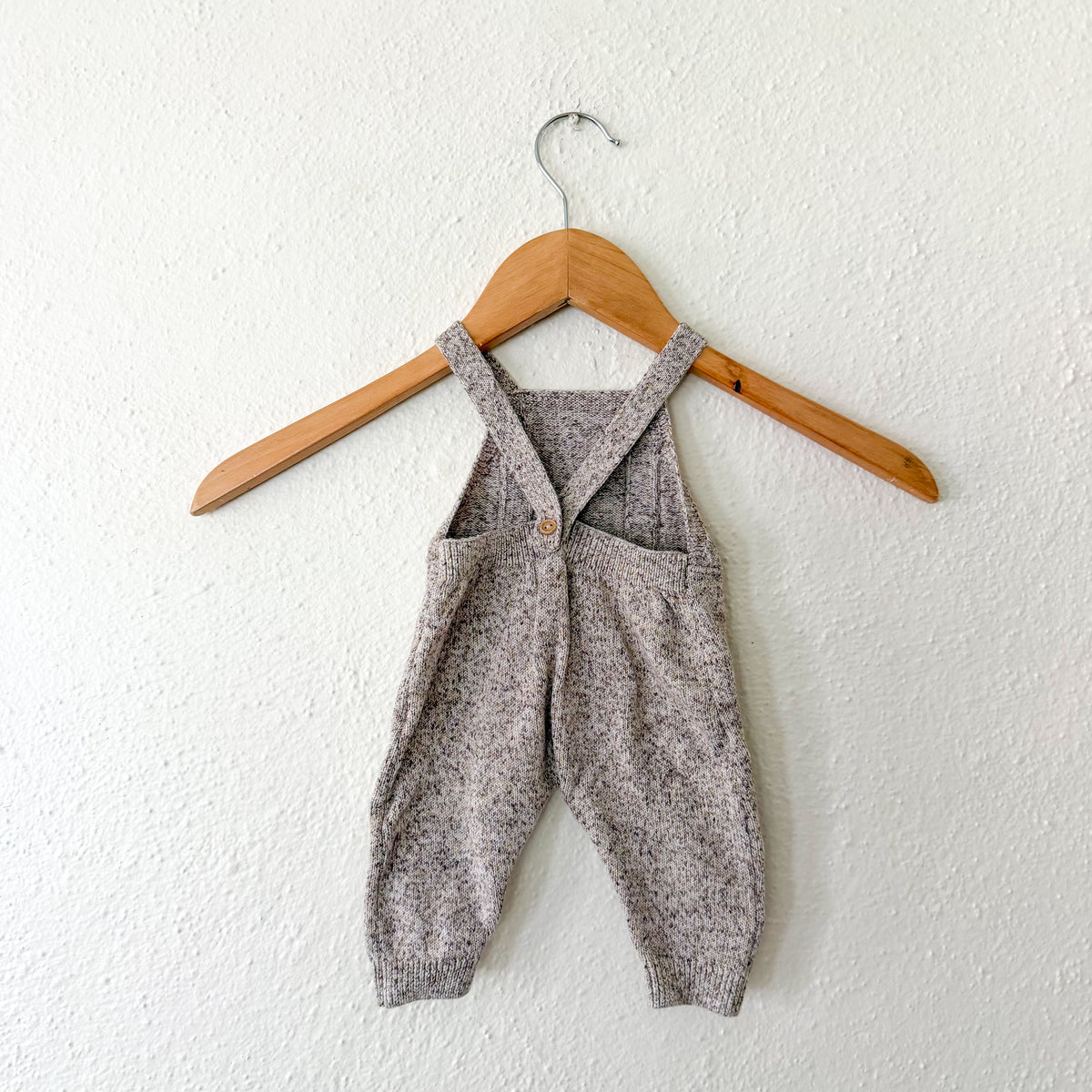 Zara Heather Neutral Brown Marl Sweater Jumper/Overalls | 0-3m