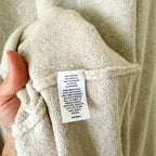 Treasure & Bond Open Front Long Duster Cardigan in Beige Oatmeal | XXS