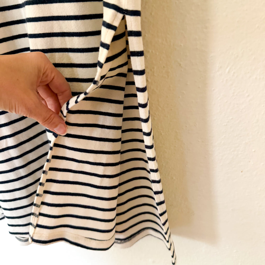 Pomander Place Navy Stripe Gio 3/4 Sleeve Jersey Maxi Dress | XS