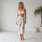 H&M Cream Textured V-Notch Bandeau Bikini Top | 0