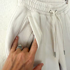Abercombie & Fitch Sunday Sweatpant Jogger in Cream | XXS
