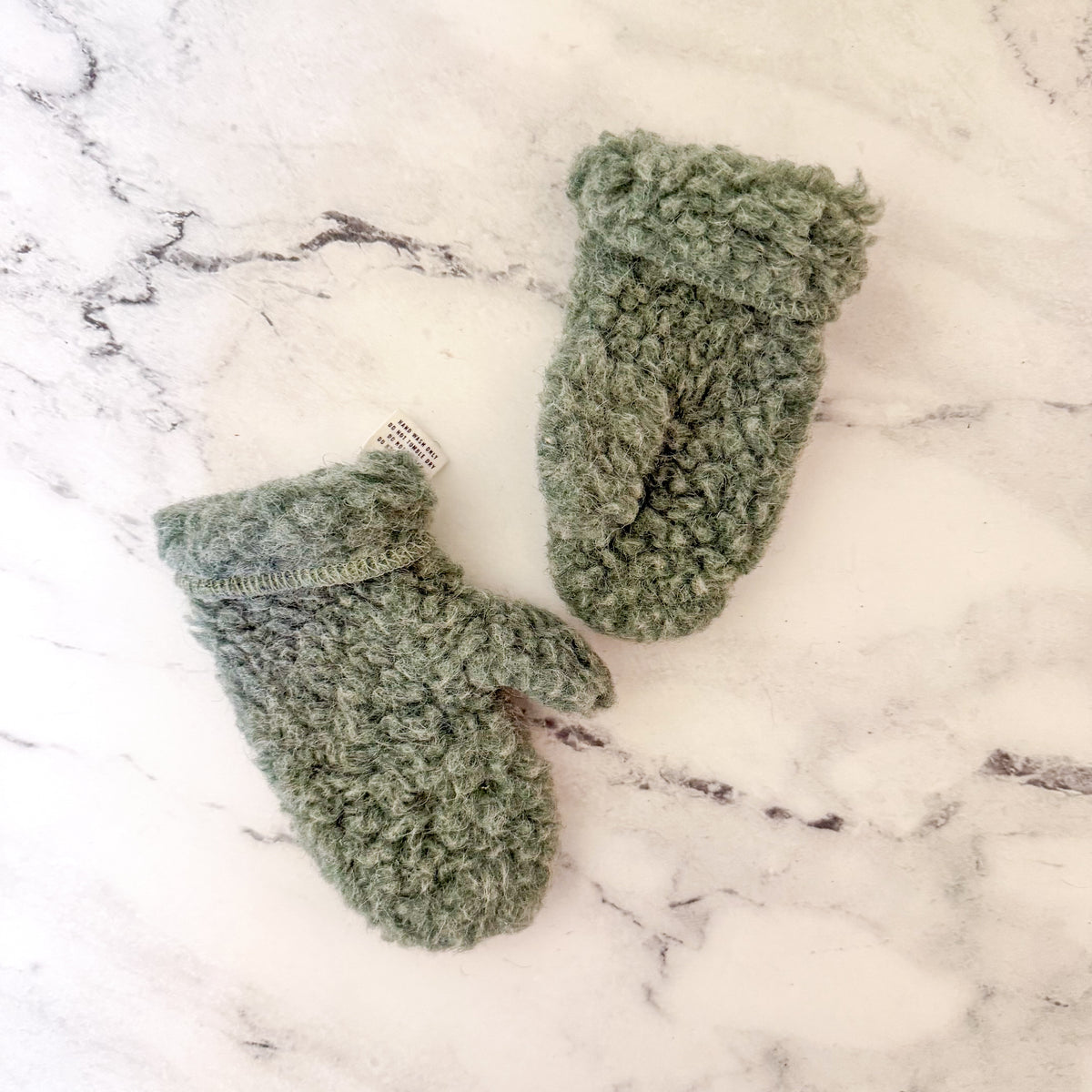 Daylesford Green 100% Irish Wool Pile Toddler Mittens | 3T/4T