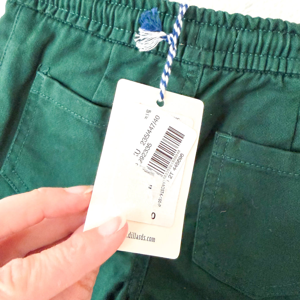 Adventurewear 360 Boys Emerald Green Drawstring Chino Pants | 2T