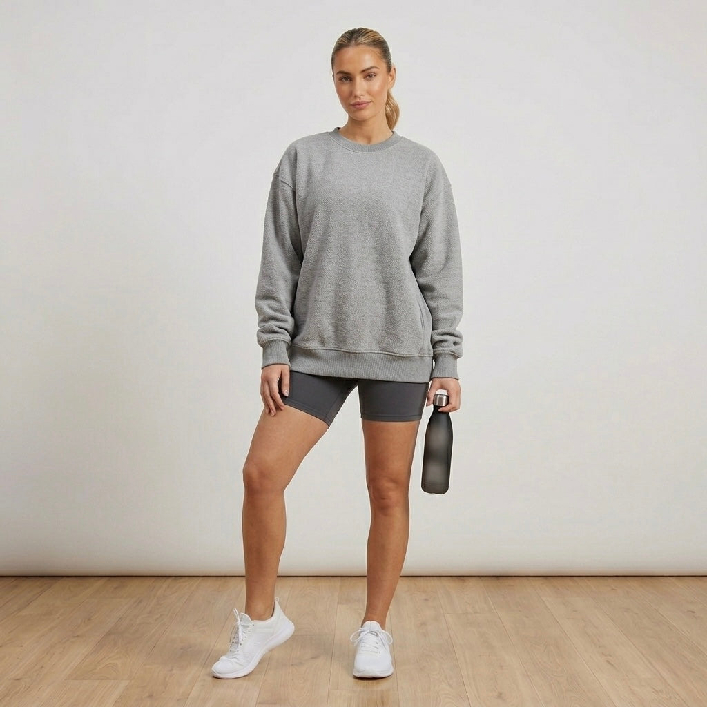 Anthropologie Perfectly Oversized Grey Sweatshirt in Grey | S