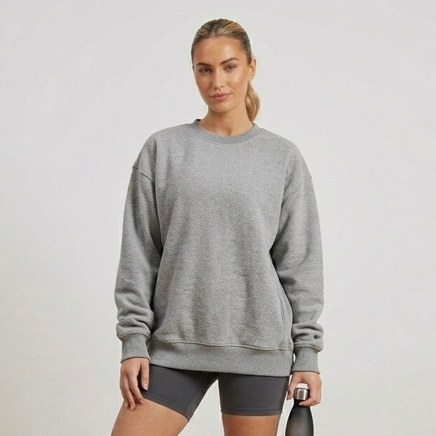 Anthropologie Perfectly Oversized Grey Sweatshirt in Grey | S