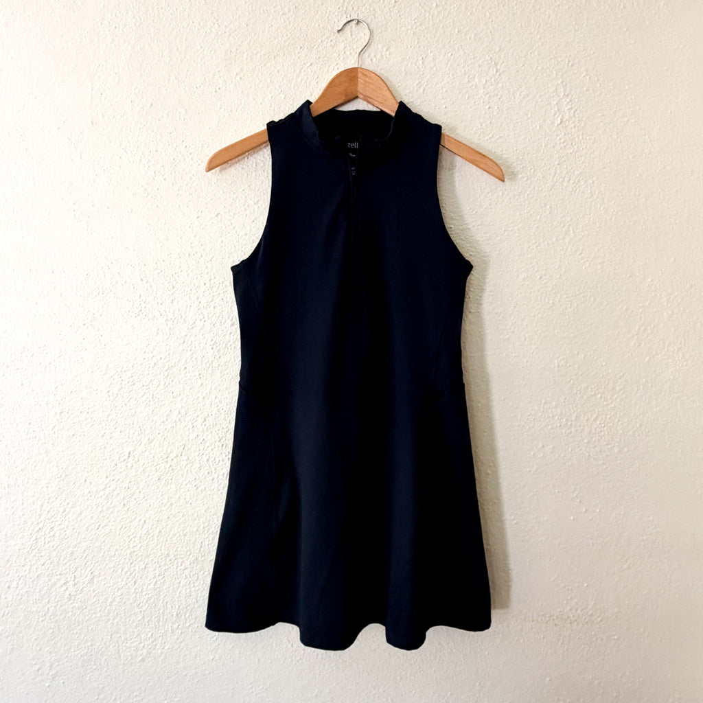 Zella Studio Light Court Half-Zip Tennis Dress + Shorts in Navy Blue | Small