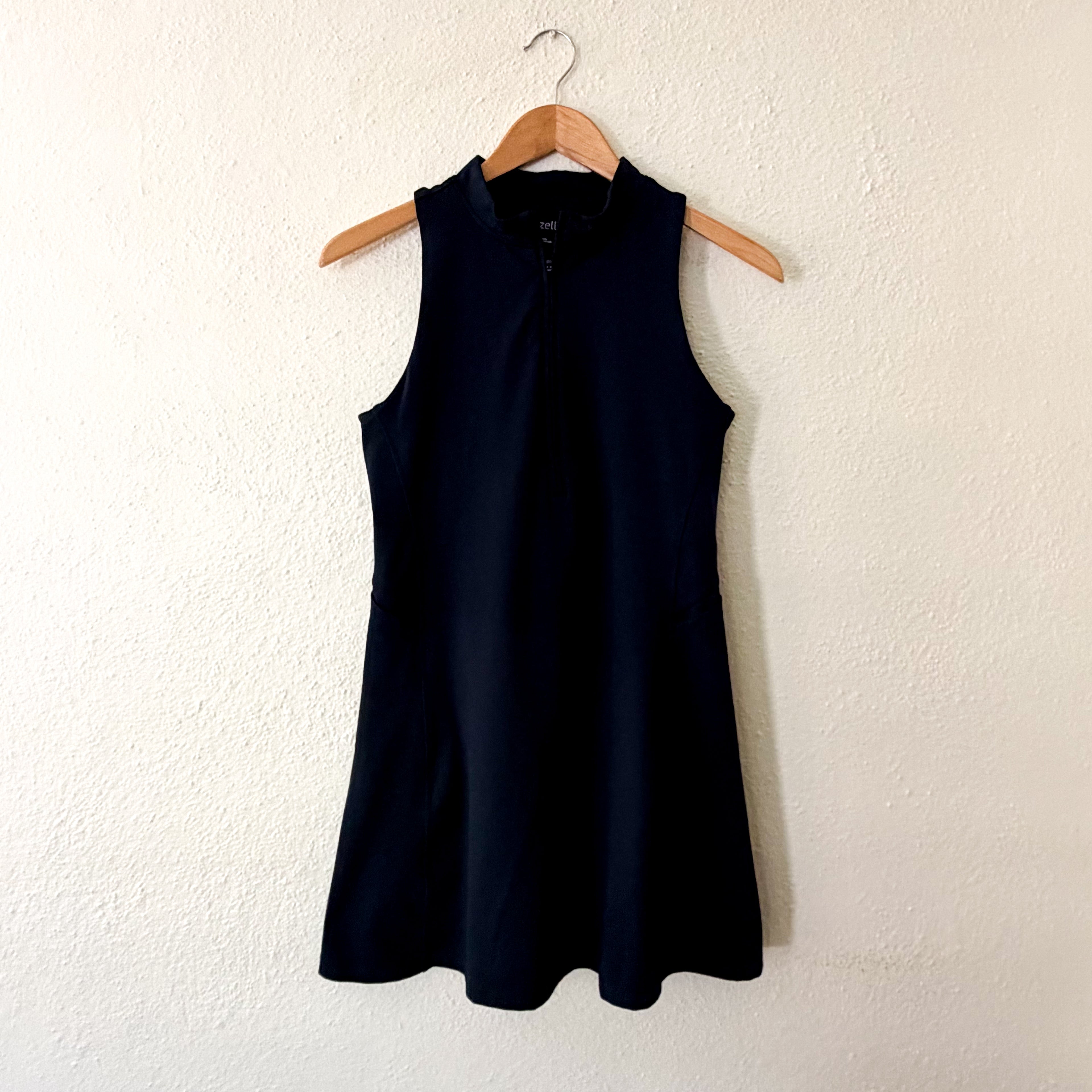 Zella Studio Light Court Half-Zip Tennis Dress + Shorts in Navy Blue | Small