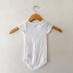 Little Planet Organic Ocean Blue Gauze Bubble Romper Overalls + Gerber White Bodysuit | 6-12m