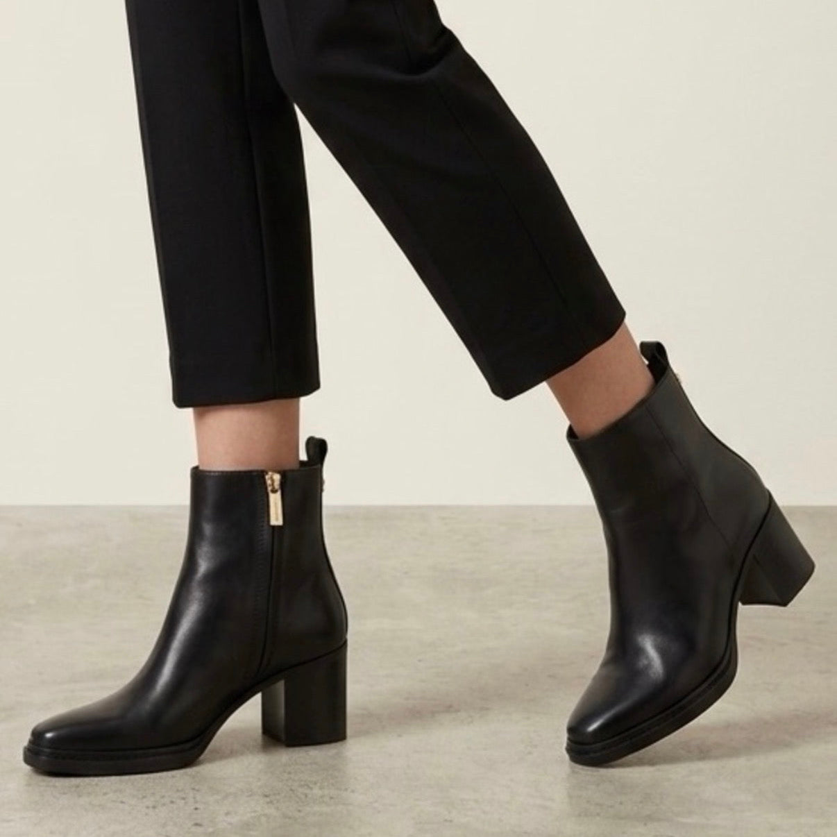 MICHAEL Michael Kors Leather Lex Ankle Bootie in Black | 6.5