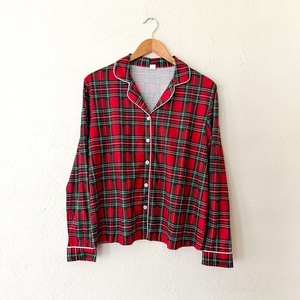 Classic Women's Red Holiday Plaid Pajama Set | S
