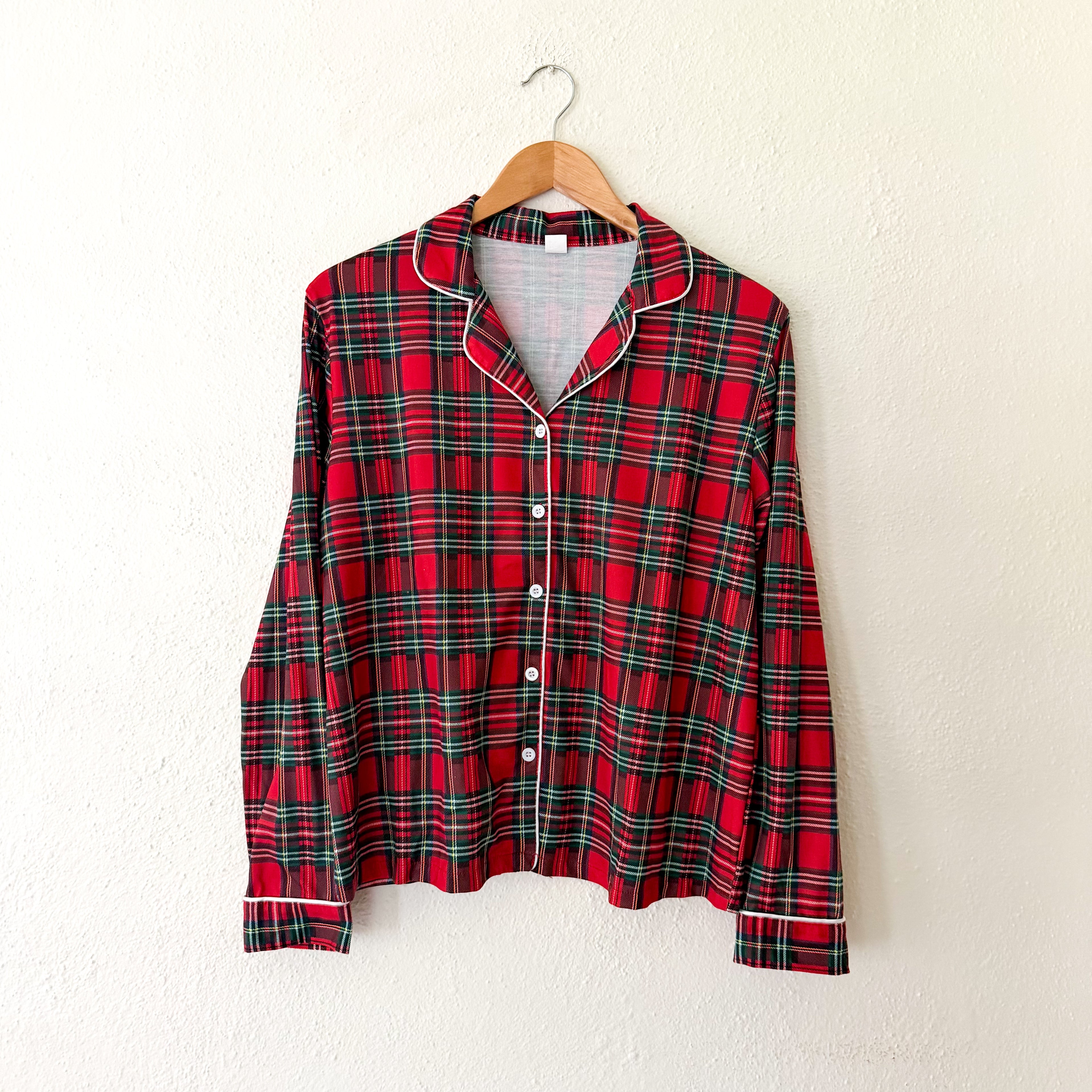 Classic Women's Red Holiday Plaid Pajama Set | S