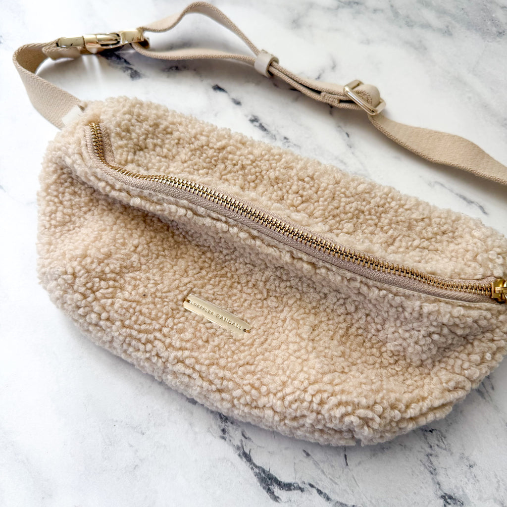 Loeffler Randall Sophie Sherpa Fleece Belt Bag | Cream