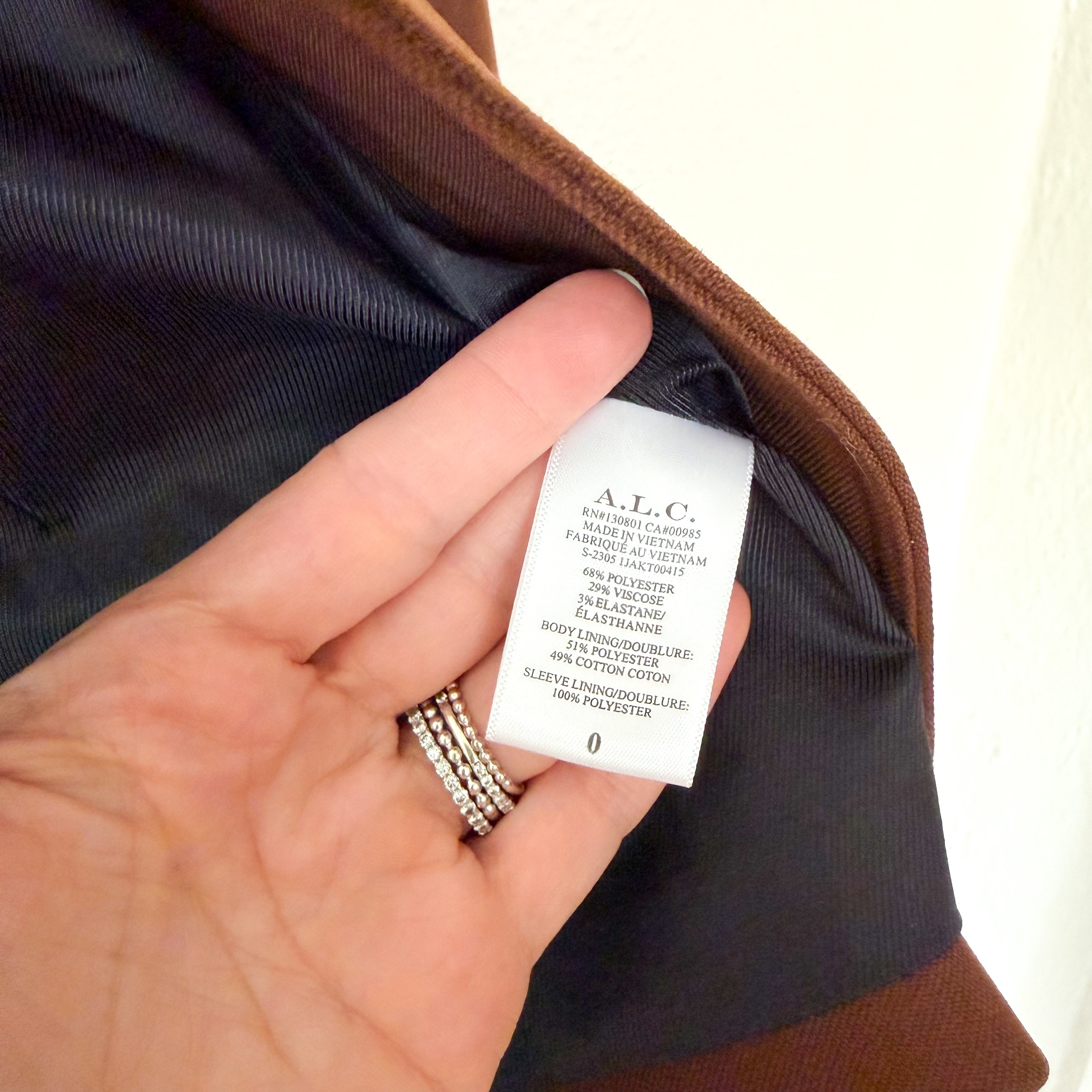 A.L.C. Sedgwick II Double-Breasted Blazer in Mocha Brown | 0