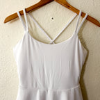 Yitty Active UltraLuxe Strappy Tennis Dress with Built in Shorts in White | S