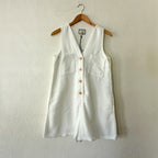 Tuckernuck White Textured Myla Romper | XS