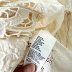 Zimmermann Petite Lace High Neck Sleeveless Peplum Top in Ivory | 0P