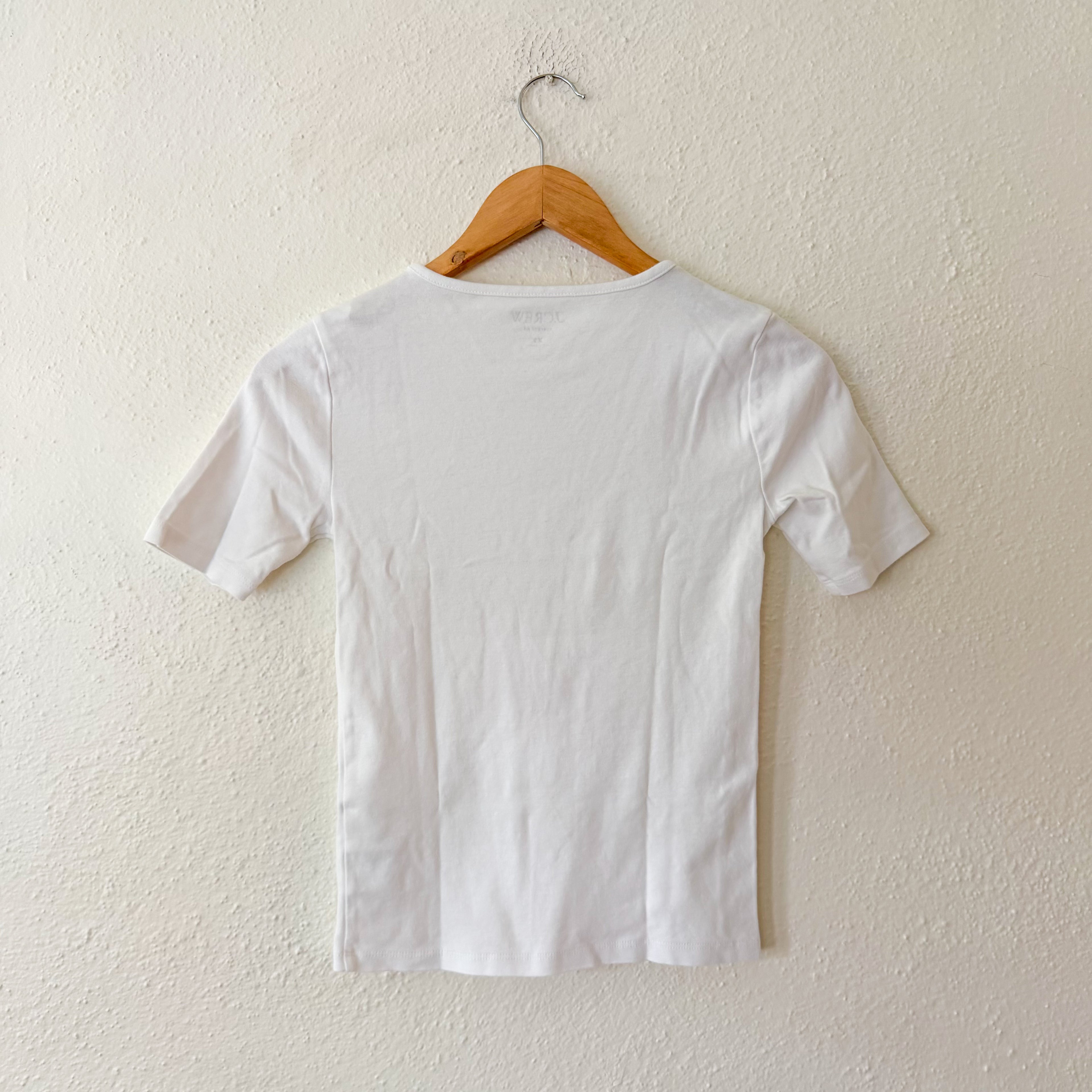 J.Crew Perfect Fit Crewneck Short Sleeve T-Shirt in White | XS