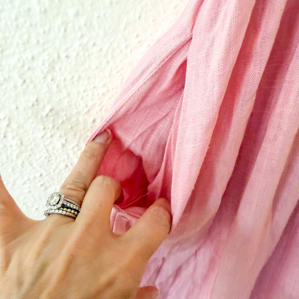 Petal & Pup Darla Puff Sleeve Midi Dress in Pink | XXS