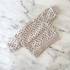 H&M Cream Black Dot Sweatshirt + Sweatshorts Matching Set | Premie