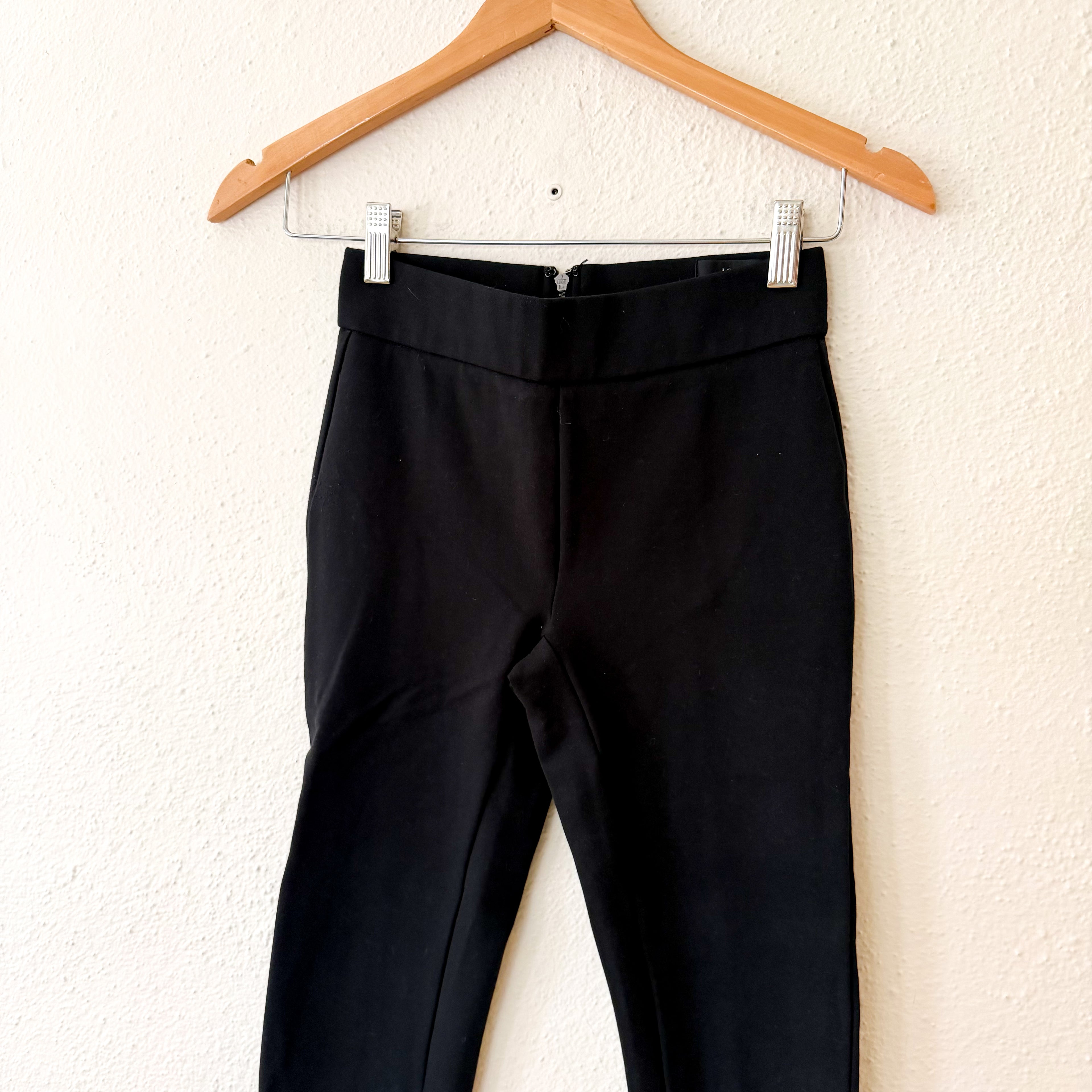 J.Crew Petite "Any Day" Skinny Pixie Pant in Black Stretch Ponte | XXSP