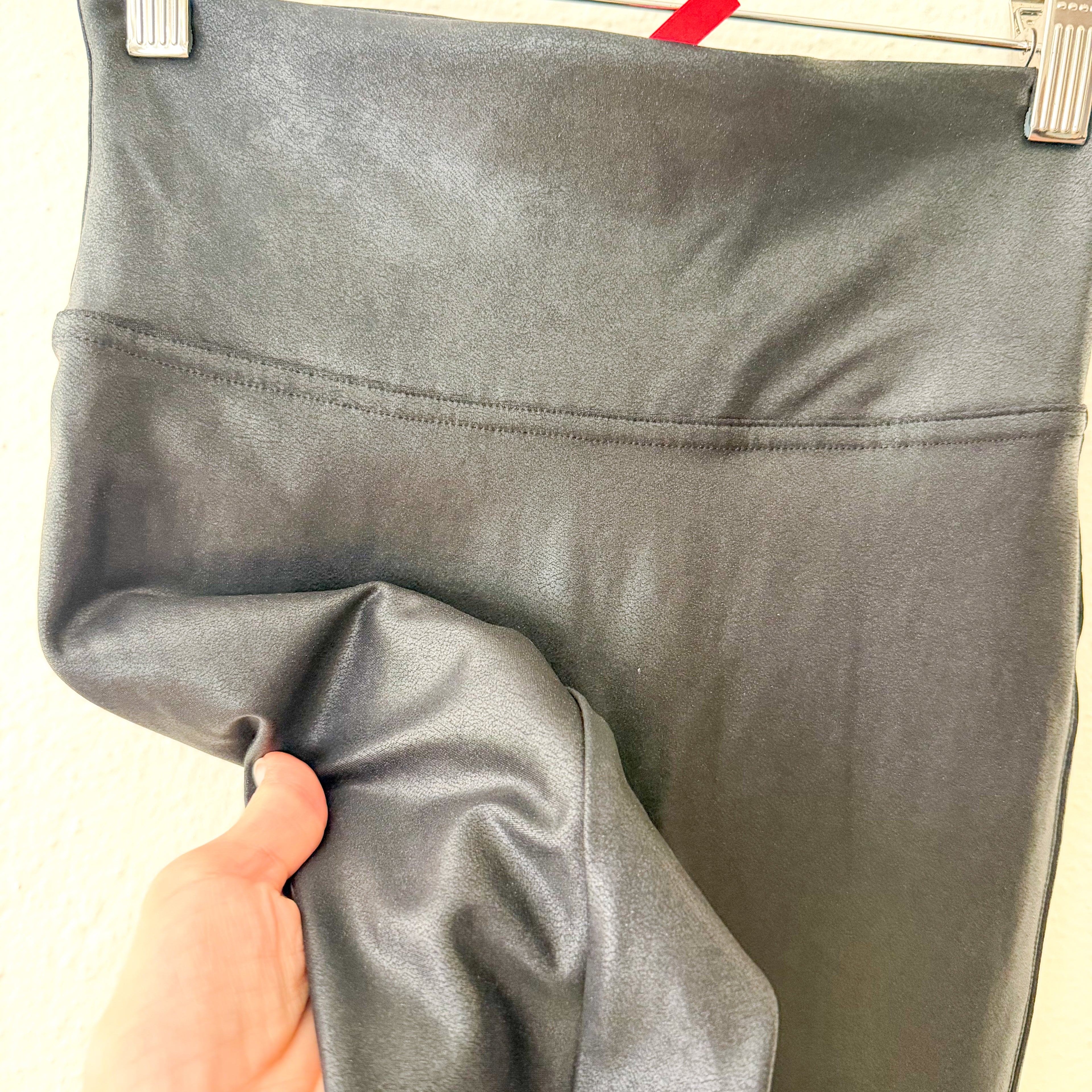 Spanx Black Faux Leather Leggings | S