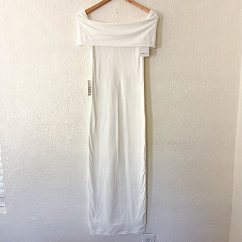 Bumpsuit The Bianca Maternity Maxi Dress in Ivory | XS