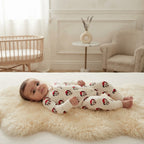 Monica & Andy x Disney Organic Christmas Mickey Mouse Fold-Over Foot 2-Way Zipper Sleeper | 3-6m