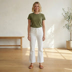 Madewell Mid-Rise Kick Out Crop Jeans in Pure White | 25