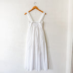 J.Crew White Squareneck 100% Linen Midi Dress | 0