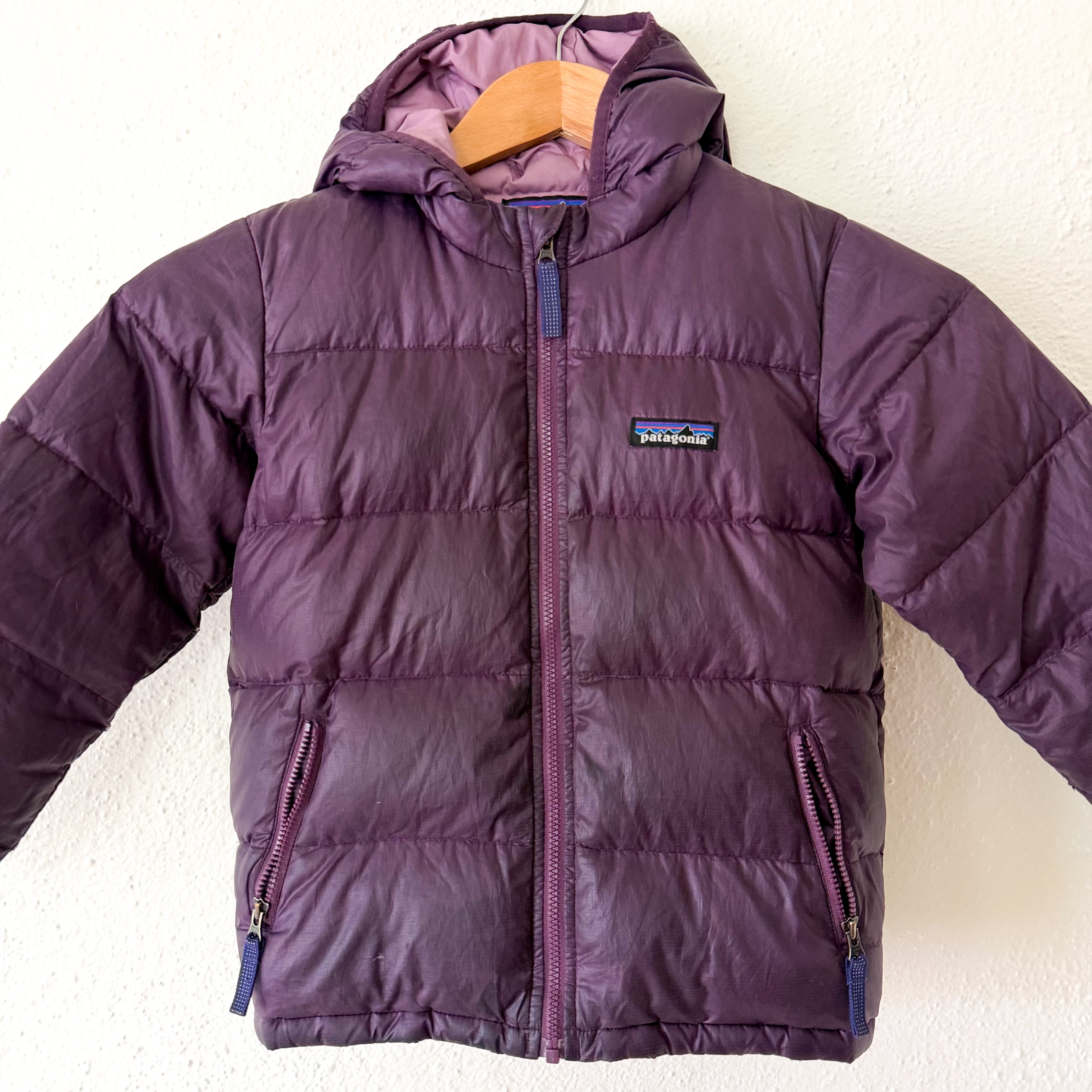 Patagonia Toddler Girls Eggplant Hi Loft Down Puffer Jacket | 4T