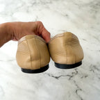 French Sole New York FS/NY Index Ballet Leather Tan &amp; Black Ballet Flats | 8