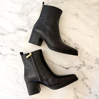 MICHAEL Michael Kors Leather Lex Ankle Bootie in Black | 6.5
