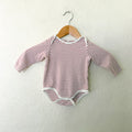 Mori Organic Cotton Red White Stripe Long Sleeve Bodysuit | 9-12m