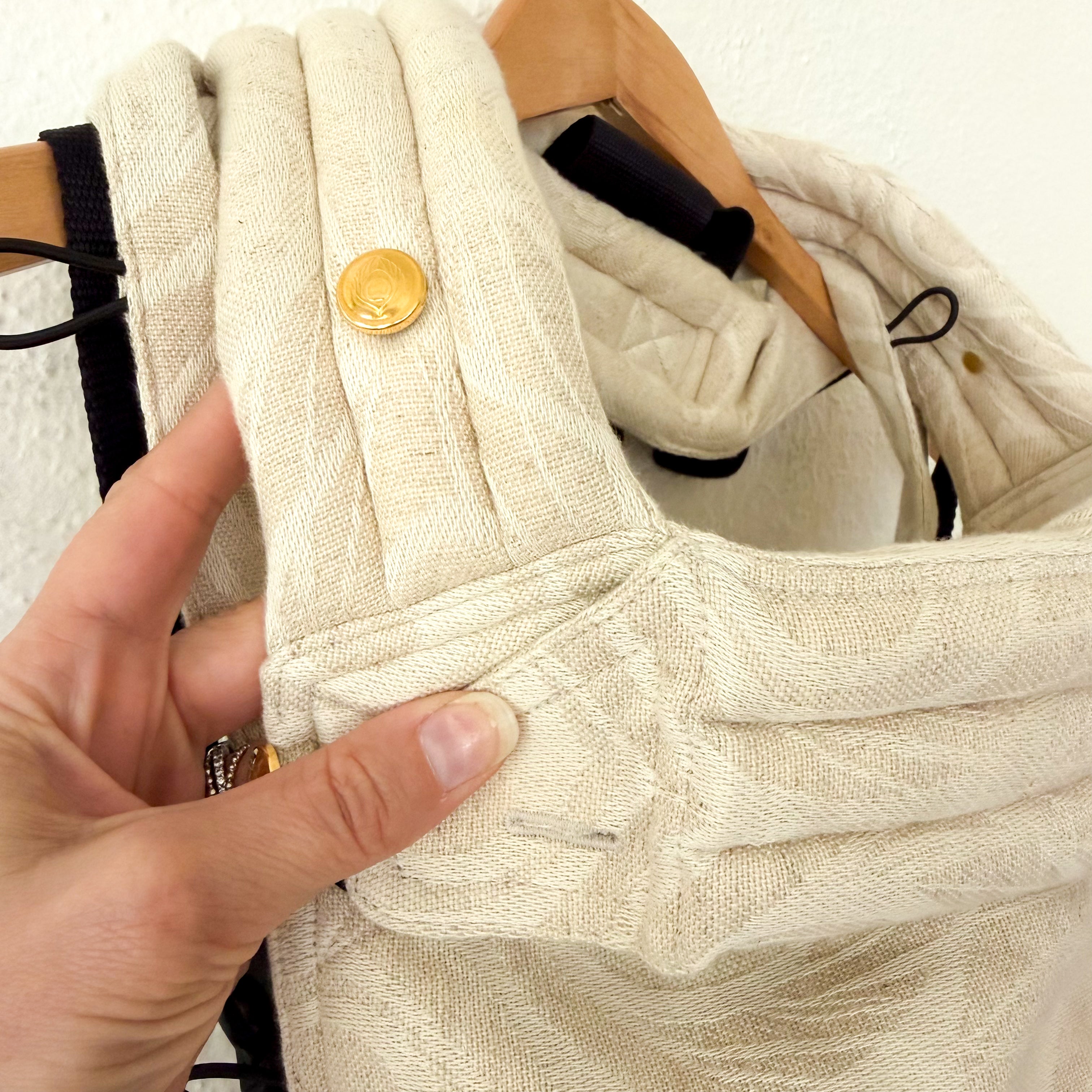 Artipoppe Zeitgeist Argus Linen Blend Carrier in Oat Cream