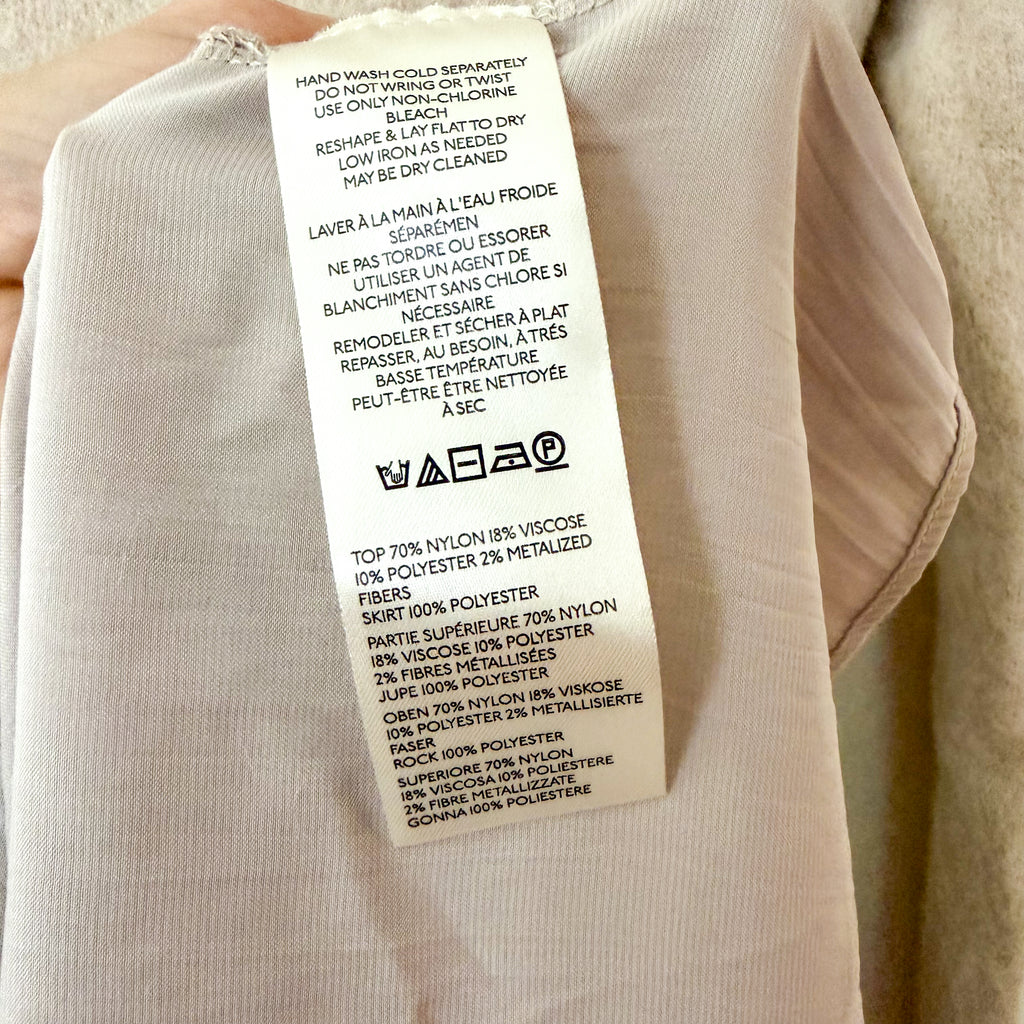 Anthropologie The Thea Twofer Eyelash Mockneck Sweater Dress Neutral Beige | XXS