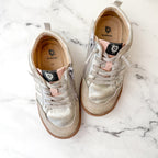 Old Soles Kids Wos Pink Star Champagne Leather Sneakers | 11